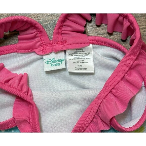 Disney My Little Mermaid Ariel Baby Swim Suit Sz 12 months 1 piece UPF 50+ - Picture 4 of 6